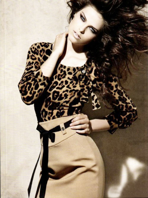 юбка-карандаш с леопардовым принтом